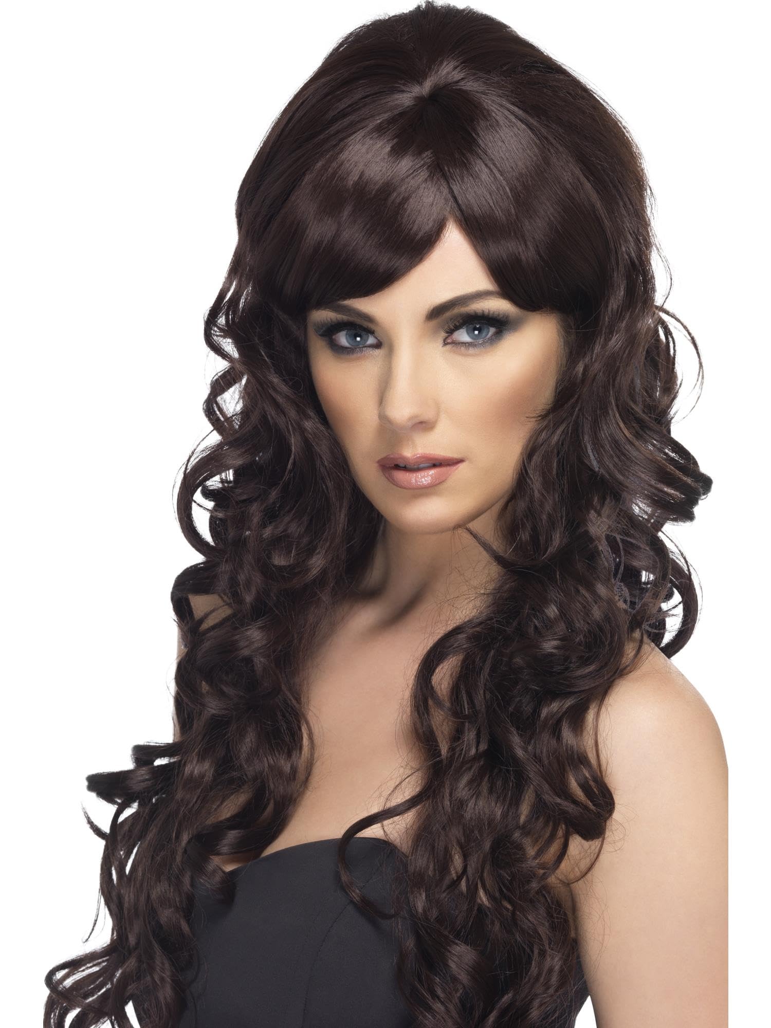 Pop Starlet Wig Brown Long & Curly
