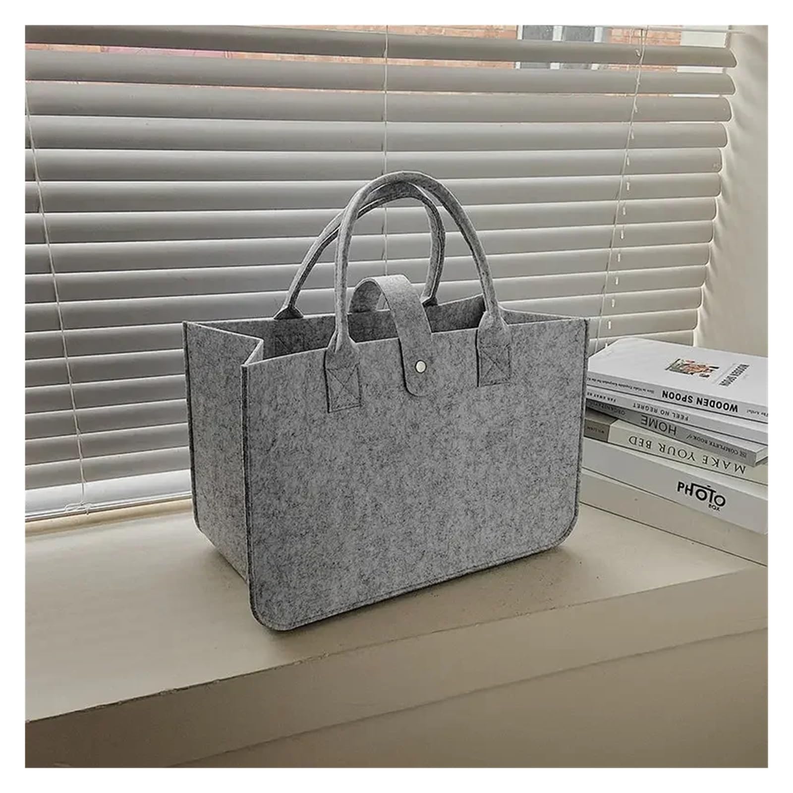 Einkaufshandtasche, Damenhandtasche, große Kapazität, offener Filz, Einkaufstasche, gewebte Tasche Für Outdoor Trips, Picknick