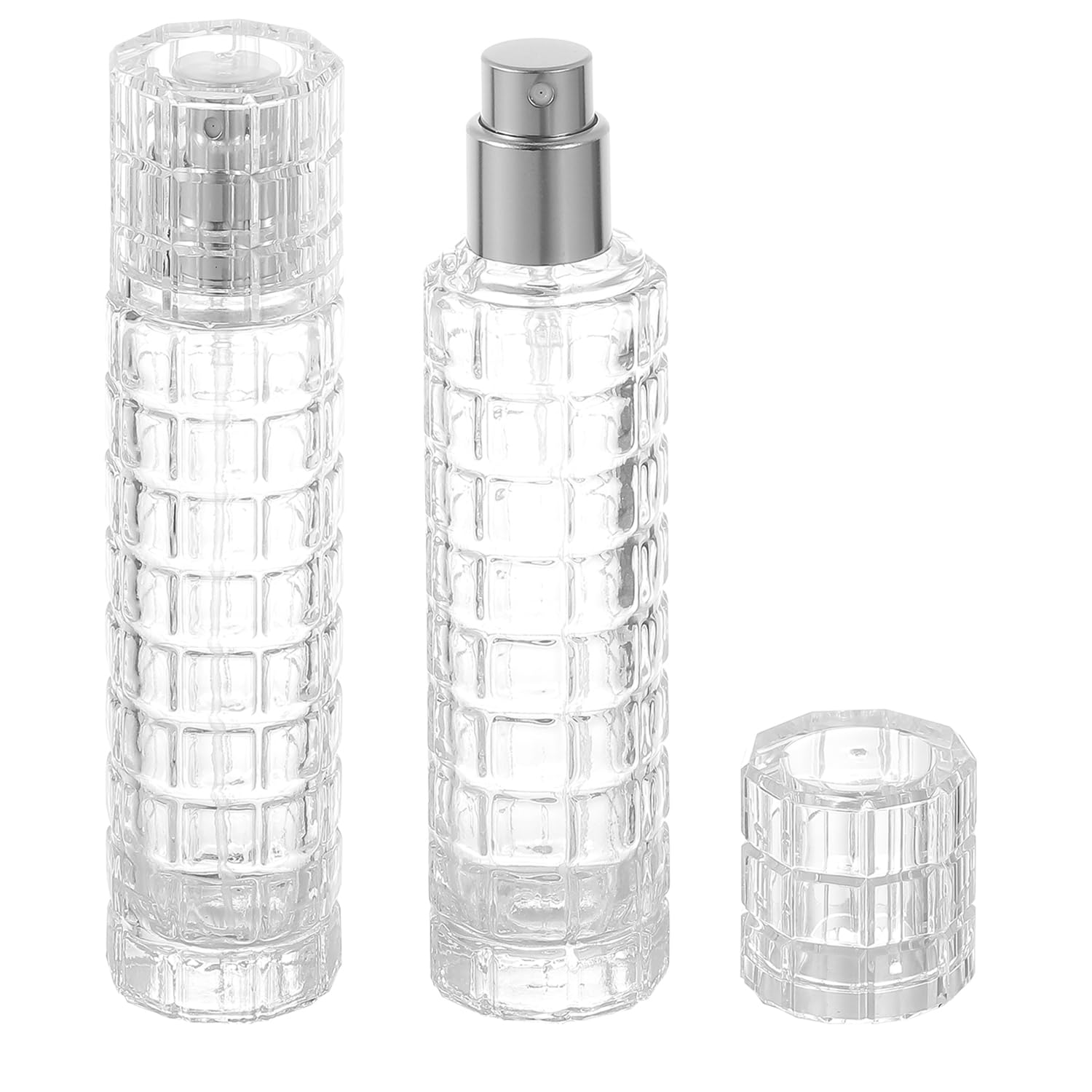 YWG Stone 30ml/1oz Glass Empty Bottle Refillable Perfume Atomizer Spray Silver Nozzle,Perfume Cologne Bottles Portable Fragrance Fine Mist Dispenser