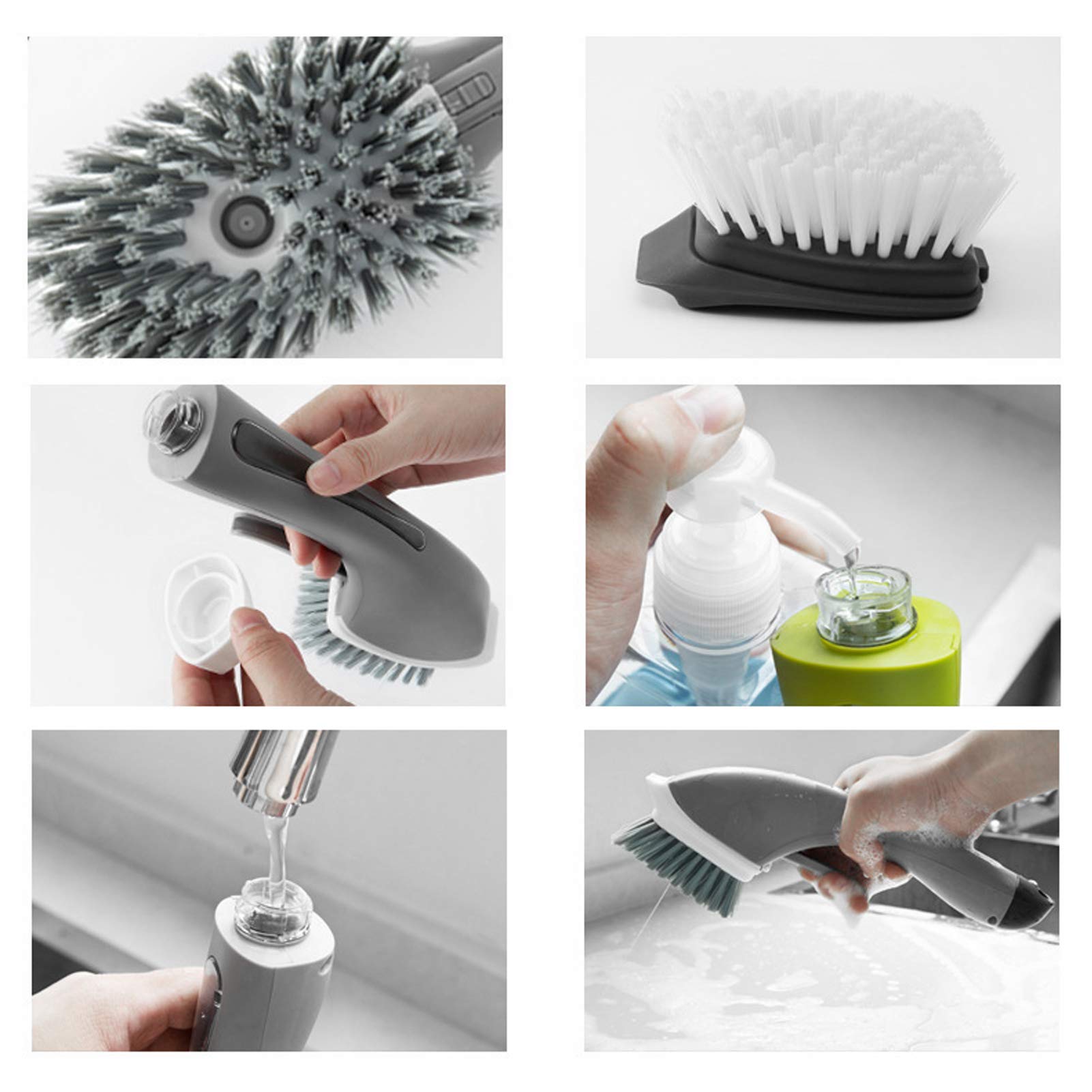 Pot Cleaning Brush Multifunctional Dish Brush Long Handle Cleaning Brush  with Soap Dispenser Kitchen Washing Tool for Home Kitchen Pan Pot Sink Dish  Washing(01) : Amazon.ca: Health & Personal Care