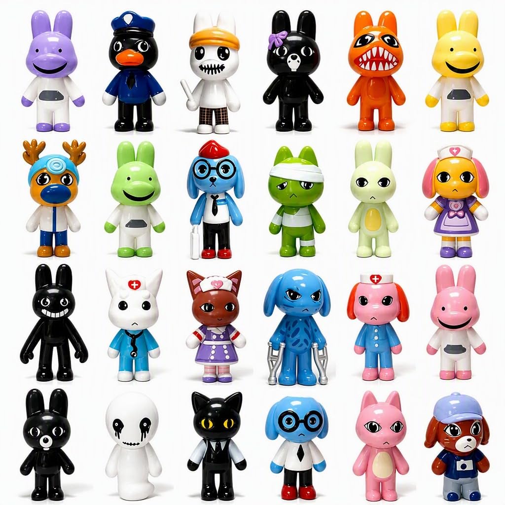 Animal Hospital 24PCS Action Figures Set for Game Fans 2.5"