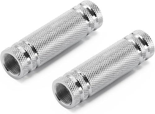 Miniatura 2 de Par de asas de acero con hilo moleteado macho y hembra para mancuernas ajustables Northdeer - Accesorios para mancuernas cromadas