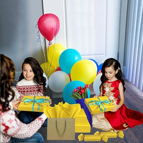 Miniatura 95 de 100 hojas de papel de seda kraft Artdly de 14 x 20 pulgadas, papel de regalo de estraza a granel para bodas, cumpleaños, proyectos de bricolaje