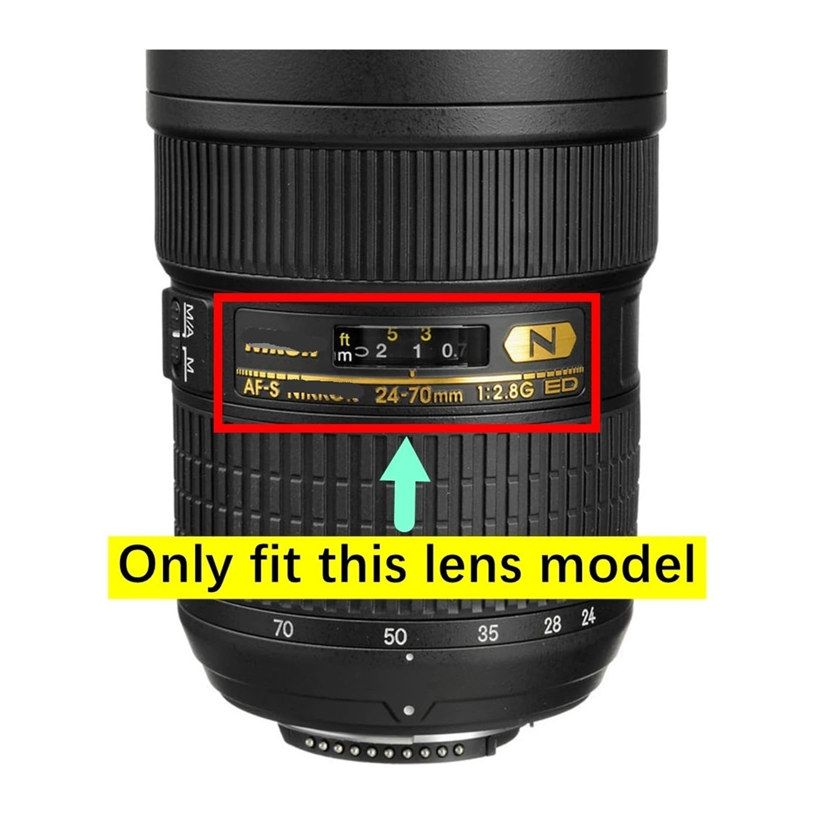 Compatible con Nikon, AF-S 24-70 Mm F2.8G ED Anillo De Filtro De Lente Rosca UV Frontal Base De Montaje Bloqueada Barril Fijo 24-70 2.8. F/2. G. Componentes De La Cámara