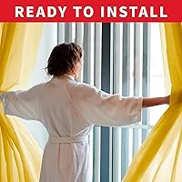 Vista 53 de Sapphire Home - Paneles de cortina (2 unidades), cortinas translúcidas de 54” x 84” (108” de ancho en total), paneles de gasa para dormitorio, sala