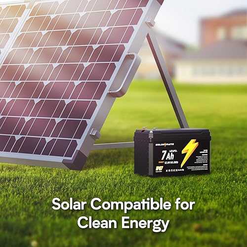Miniatura 8 de GOLDENMATE Batería de ciclo profundo LiFePO4 de litio de 12 V 7 Ah, más de 5000 ciclos, batería de fosfato de hierro de litio impermeable IP67, BMS