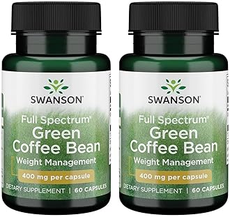Swanson Full Spectrum Green Coffee Bean 400 Milligrams 60 Capsules (2 Pack)