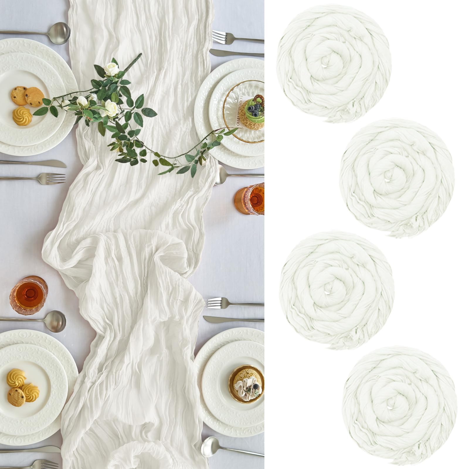 Pink Cheesecloth Table Runners - Fall Party Decor -10
