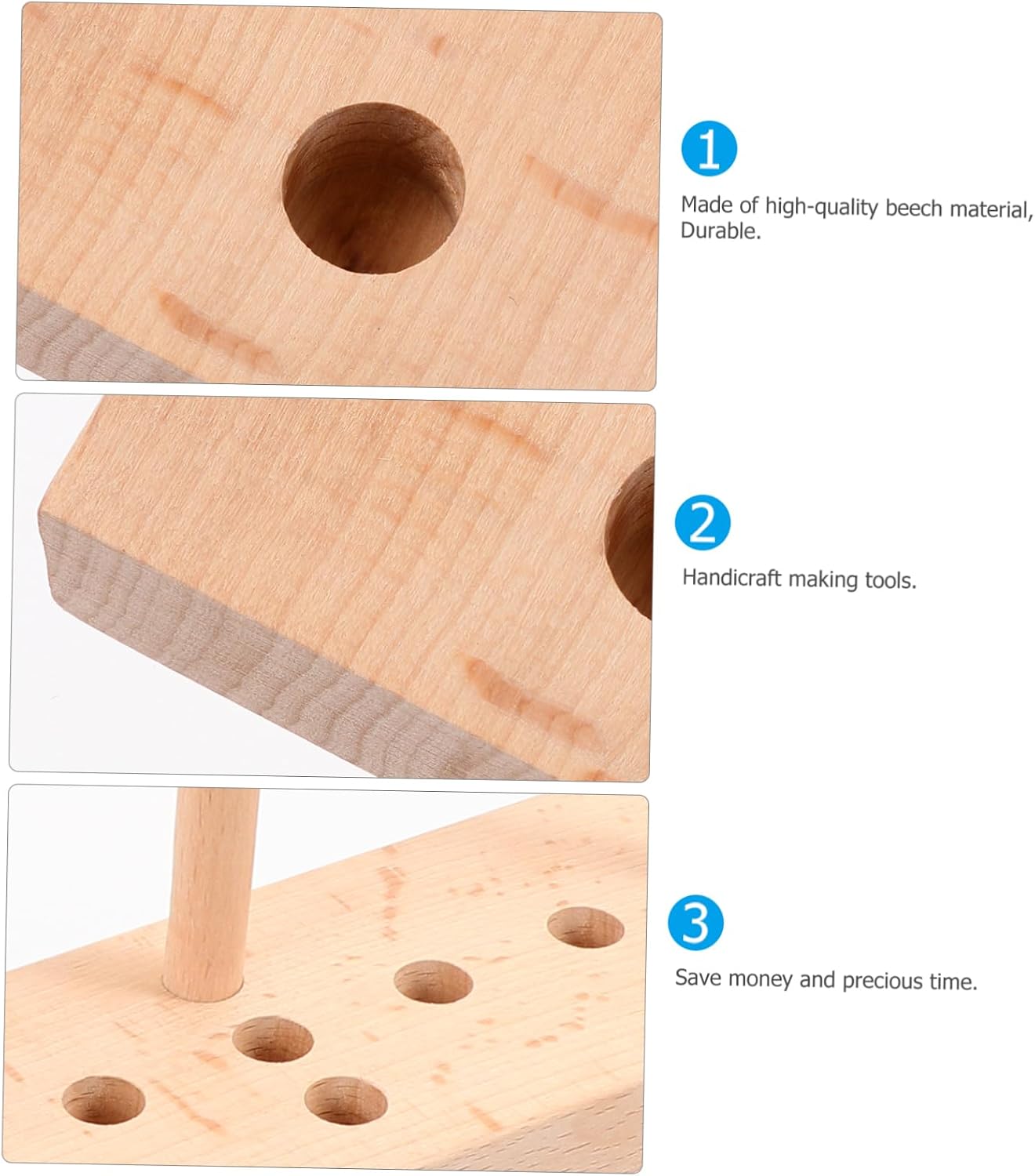 AUTSUPPL Creative Bow Maker Wreath Fixing Tool for Bowknot Making Premium Beech for Holiday Decorations Crafting and