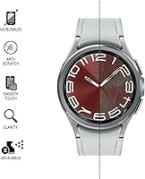 Vista 6 de [Paquete de 4] Protector de pantalla para Samsung Galaxy Watch 6 Classic de 1.732 pulgadas, cubierta protectora de vidrio templado, accesorios