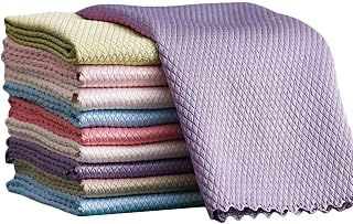 Nanoscale Cleaning Cloth,Reusable Microfiber Cleaning Cloths|Streak Free Windows,Mirrors,& Car Windshields Without Chemicals|Lint Free (10 Pack)