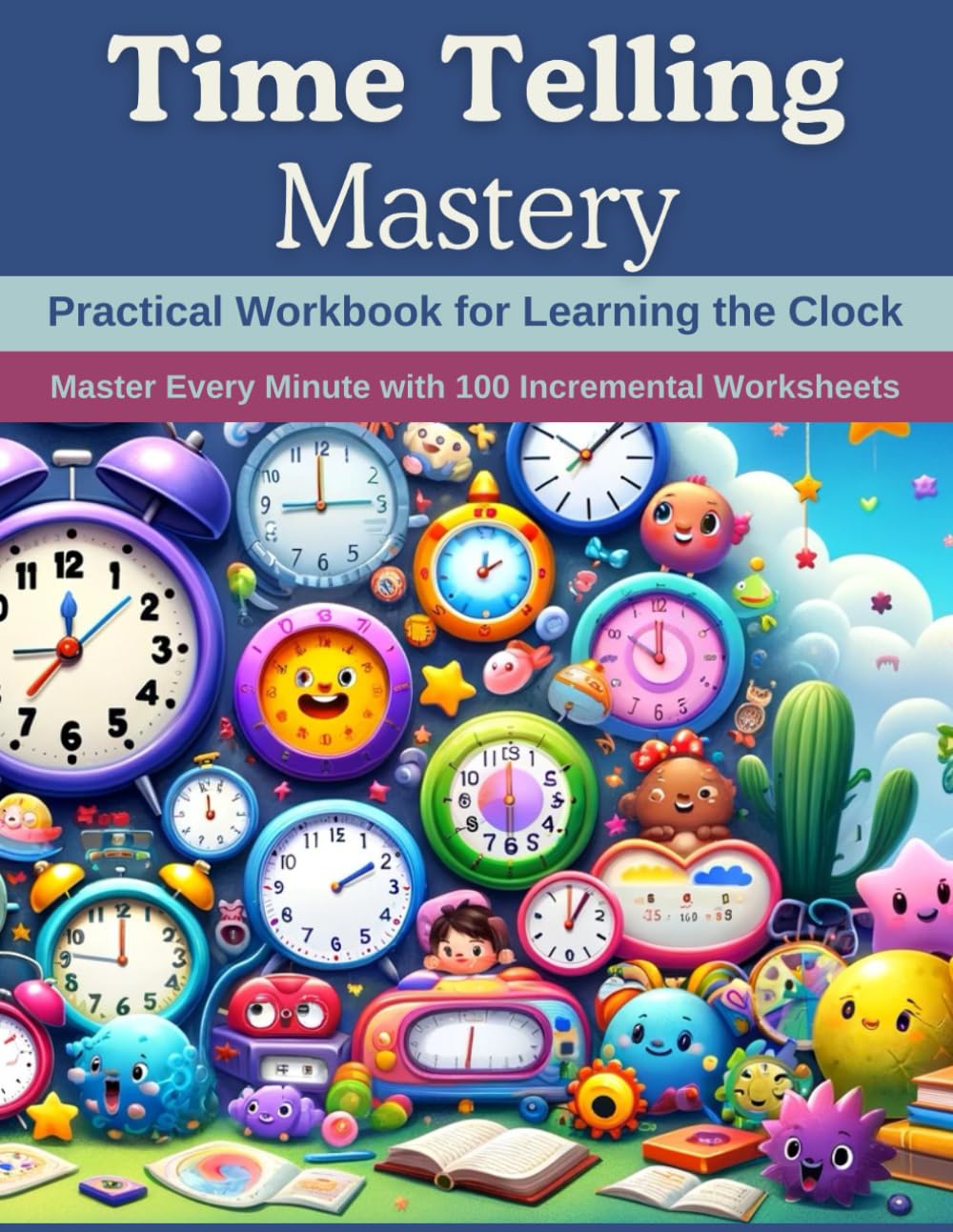 Time Telling Mastery: Practical Workbook for Learning the Clock: Master Every Minute with 100 Incremental Worksheets