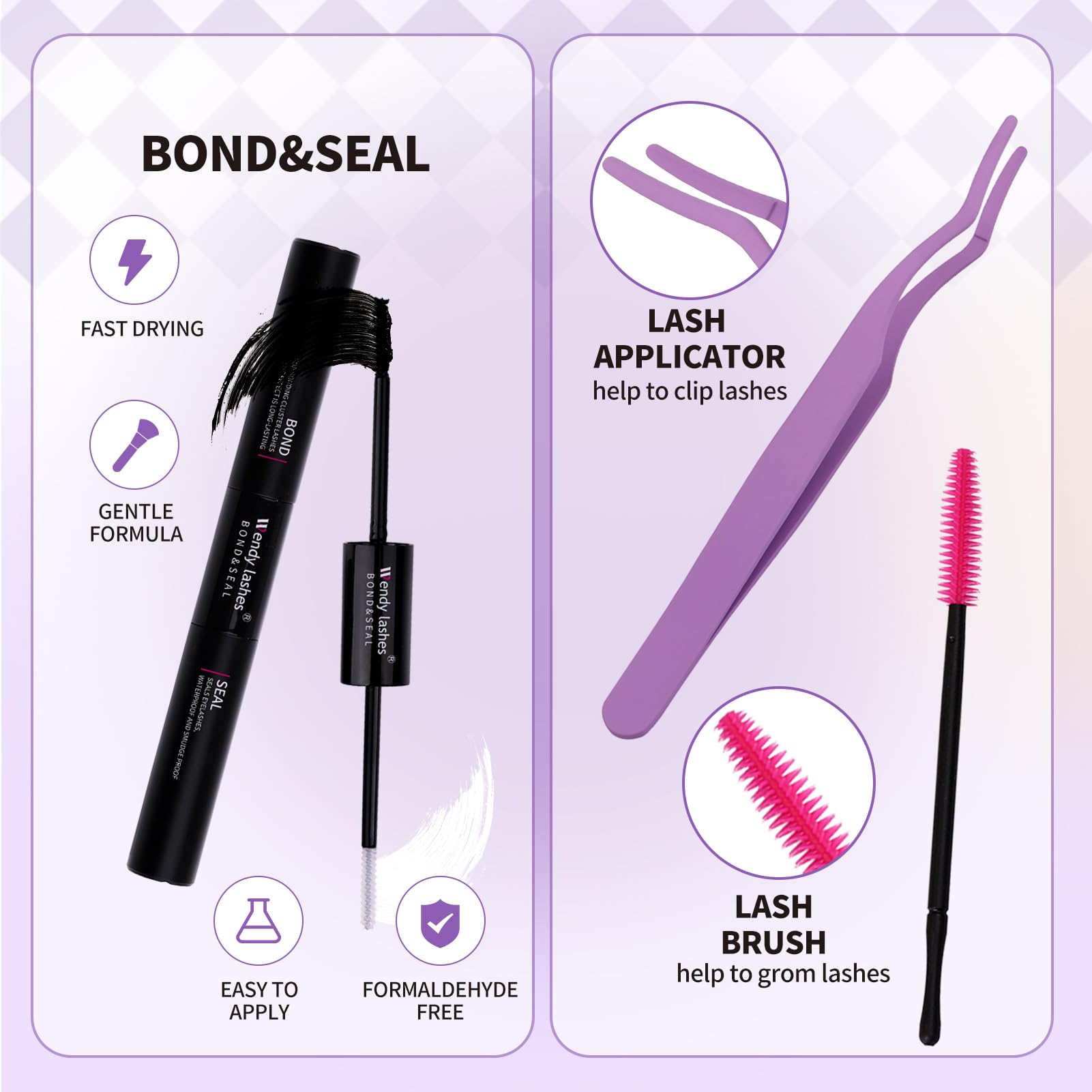 Cluster-Lashes Kit 16-20mm D Curl Mixed Natural Individual Eyelashes Extensions DIY Wide Stem 0.07mm Reusable Soft and Wispy(kit-C3+C9-D-1620) - Image 4