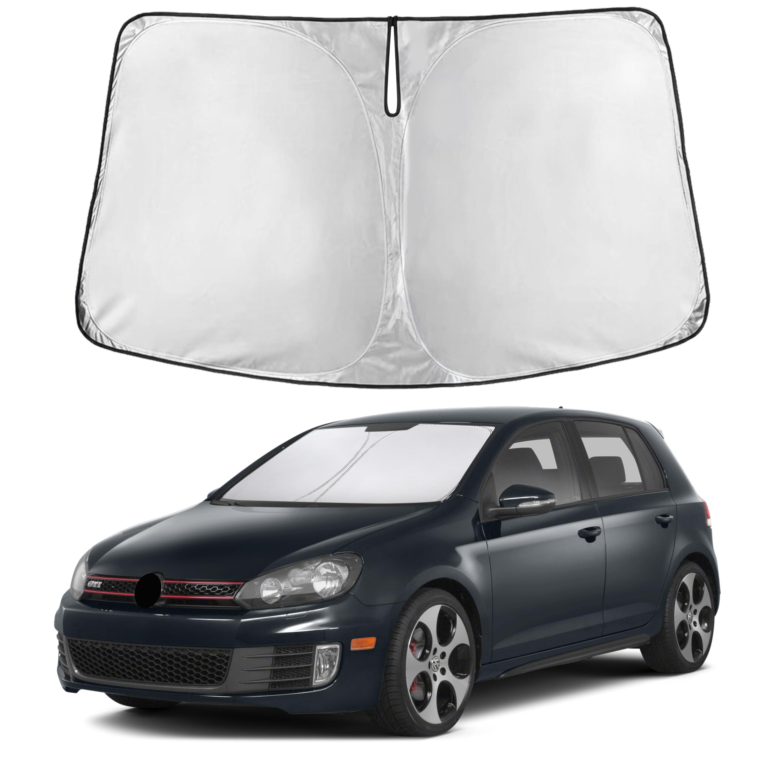 EcoNour Windshield Sun Shade Compatible for Volkswagen Golf MK6 2009–2014