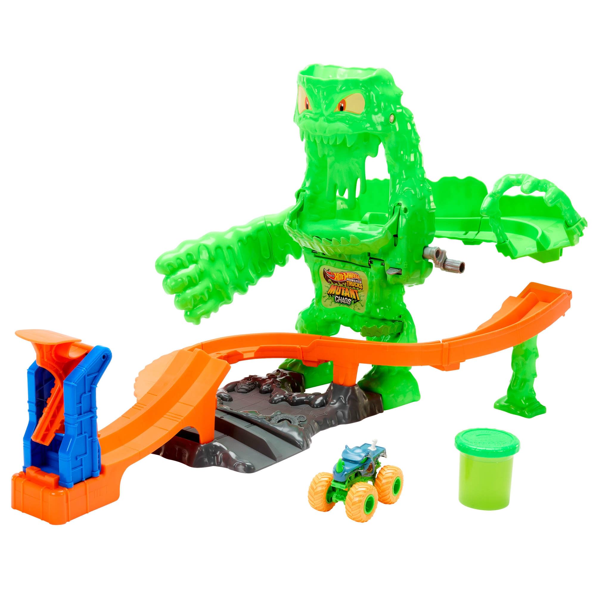 Hot Wheels Mutant Chaos Monster Takedown Playset With Mutant Rhinomite