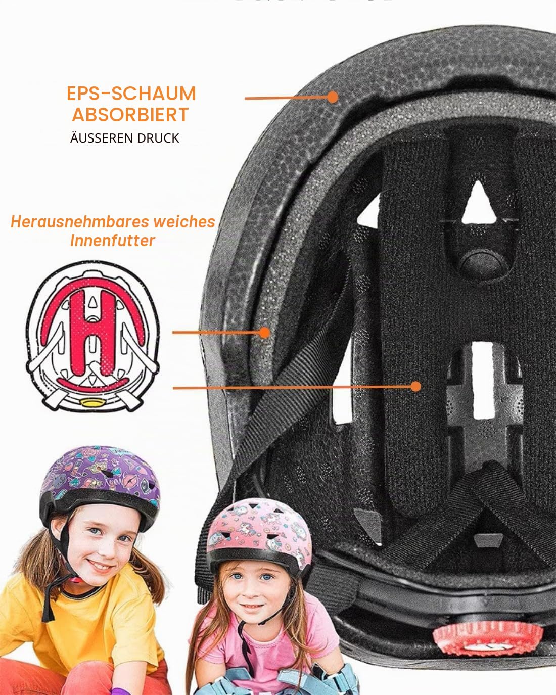 Kinderhelm für 1–8 Jahre, Kleinkindhelm für Säuglinge, Babys, bedruckte Charaktere, Kinder-Fahrradhelm für Jungen, Mädchen, Kinderhelme zum Radfahren, Roller, Skateboard, Skaten