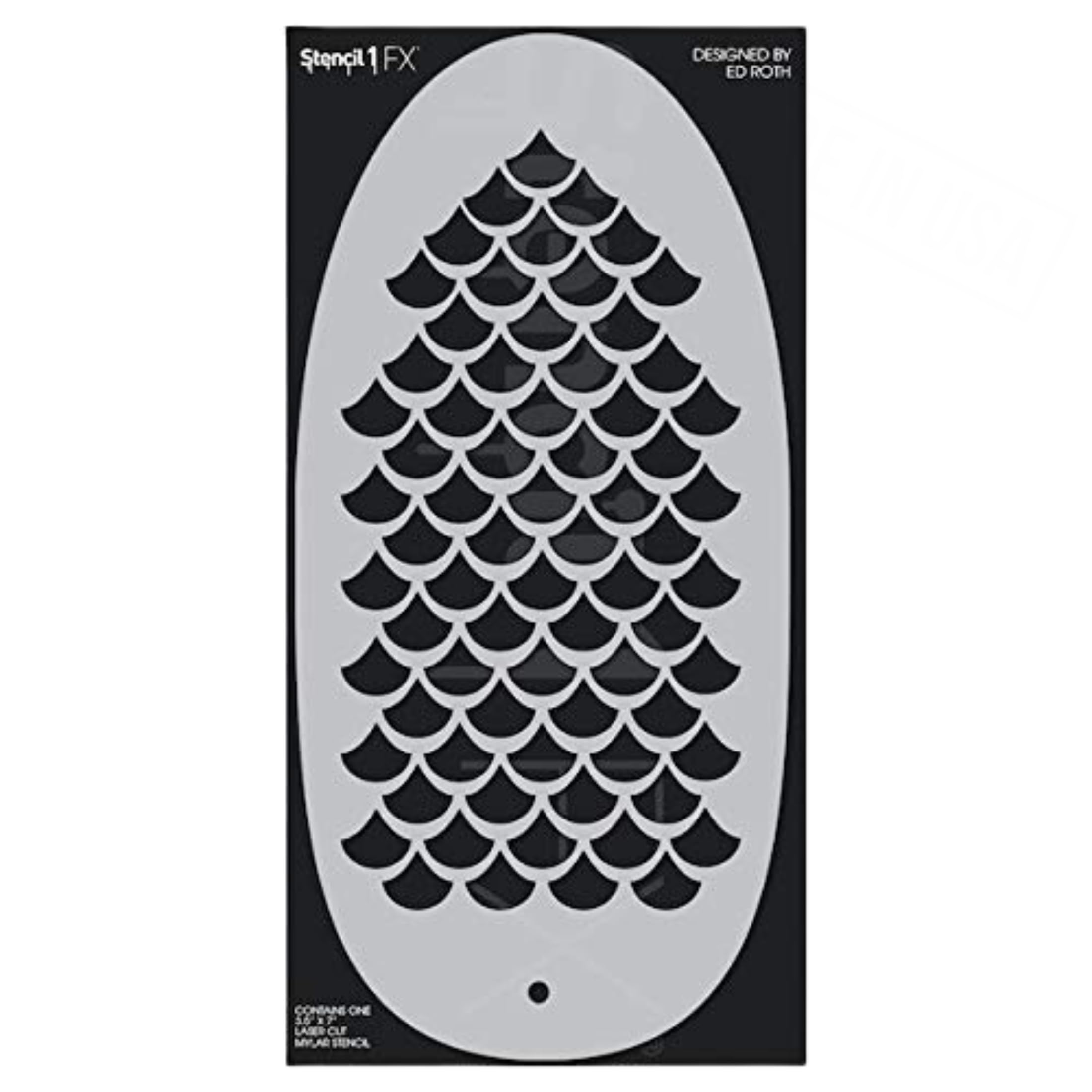 Stencil1FX - Mermaid Scales Eye Makeup Stencil for Costumes, Dress Up, Halloween, Cosplay, Arts, Face Painting