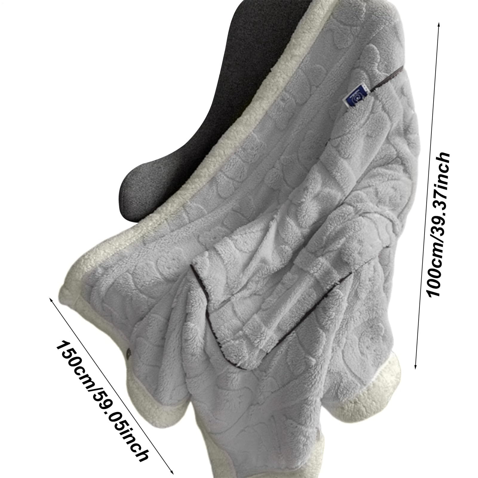 Châle Couverture Cape en Flanelle Douce Boutons | Couverture Portable Adulte Pour Bureau Hiver Lecture Canapé Lit Fauteuil Camping