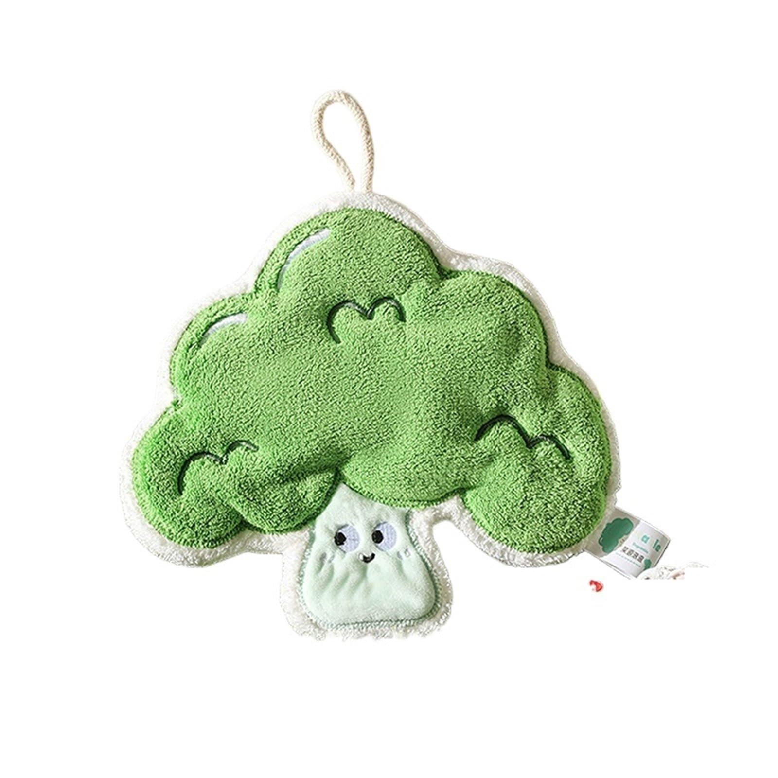 WSQHAO 3Pcs Hand Towel Cartoon Wipe Handkerchief Rag Vegetable Shape Towels For Wiping Hands Thickening Absorbent With Hanging Loop for Hand(Color4)