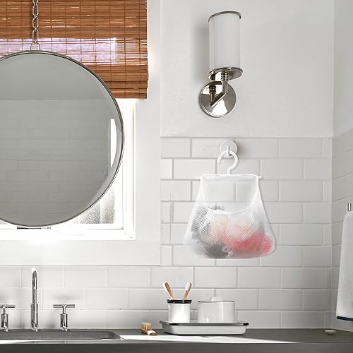 Miniatura 6 de Alipis Bolsa de almacenamiento para tendedero, 2 piezas, bolsa de pinzas para ropa con colgador, bolsa de malla para colgar ropa para tendedero,