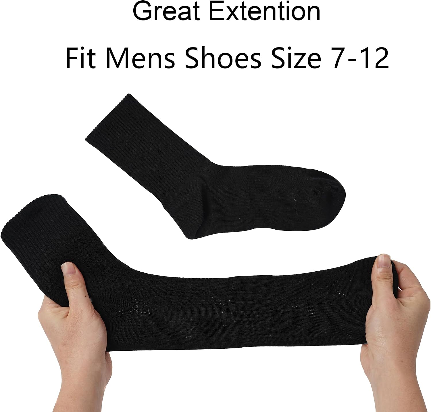 Men Anti Odor Moisture Wicking Seamless Breathable Crew Dress Running Socks