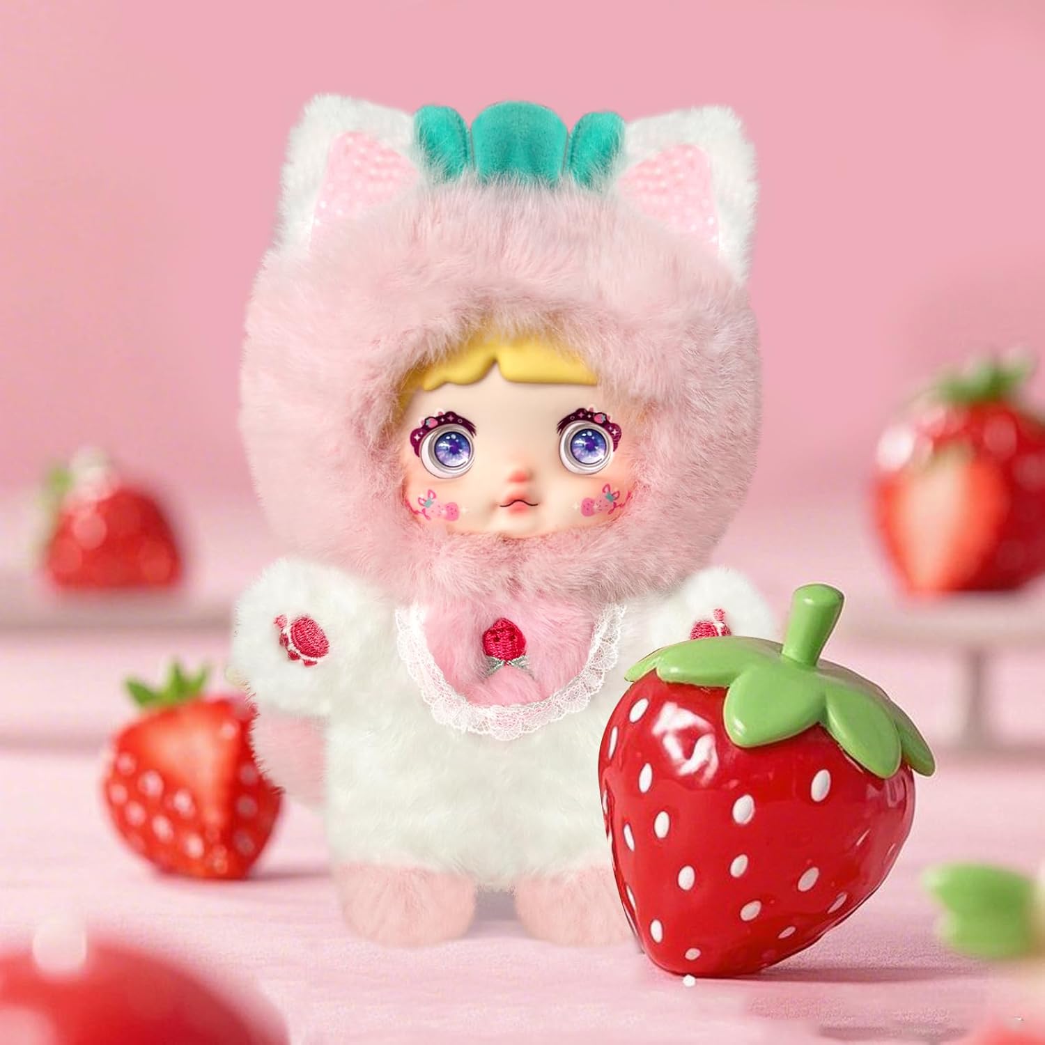 Plush Doll Blind Box for Birthday Gifts Stuffed Animals Toy for Boys Girls Nommi Interesting Fruits Series Random Design Collectible Toys (1 of 7 Possible Styles)