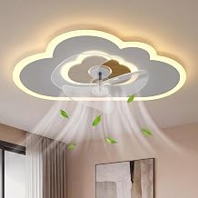 Ceiling Fan With Dimmable Lighting, Wooden LED Fan, Ceiling Fan With Remote Control, 47W, 6 Winds, Ceiling Fan For Living Room, Bedroom, 50cm