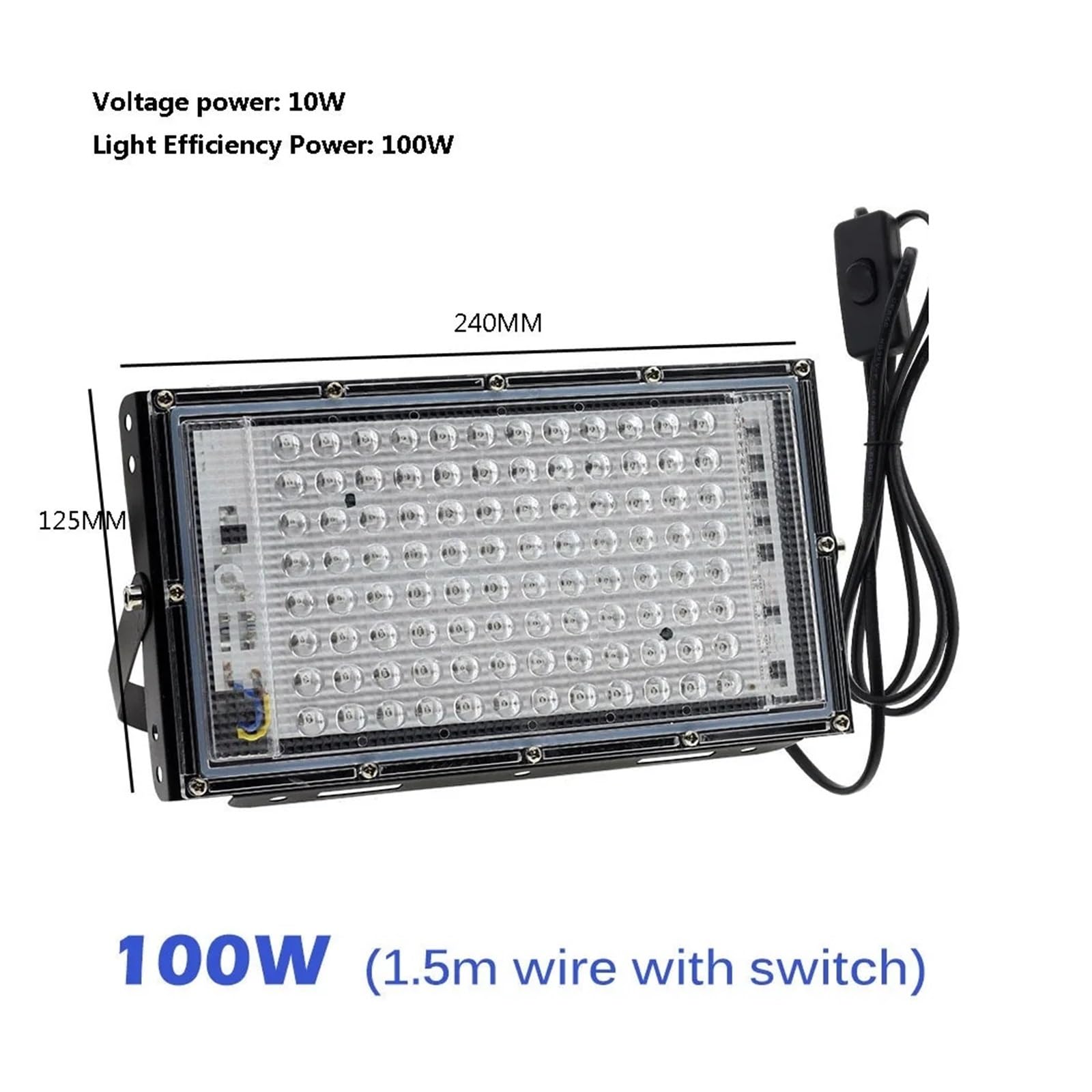 Luce UV a polimerizzazione rapida, 100W 200W 300W LED Blacklight Luce viola 365nm 405nm 395nm Rilevazione fluorescente Colla Verde Olio Resina Lampada polimerizzante UV ultravioletta per polimerizzazi