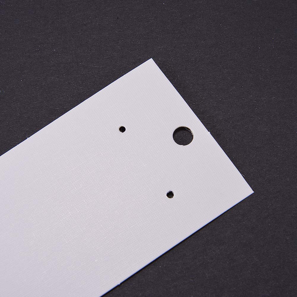 Nbeads 100 Pcs Cartes D'Affichage Boucles D'Oreilles Blanches - Porte-Bijoux Pour Présentation Et Rangement