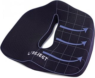 【プロeスポーツチーム監修】 REJECT クッション 椅子 腰痛 ゲーミングチェア オフィスチェア リモートワーク デスクワーク ゲルクッション 座布団 低反発 姿勢矯正 坐骨神経痛 GAMING CUSHION (SPLIT TYPE)