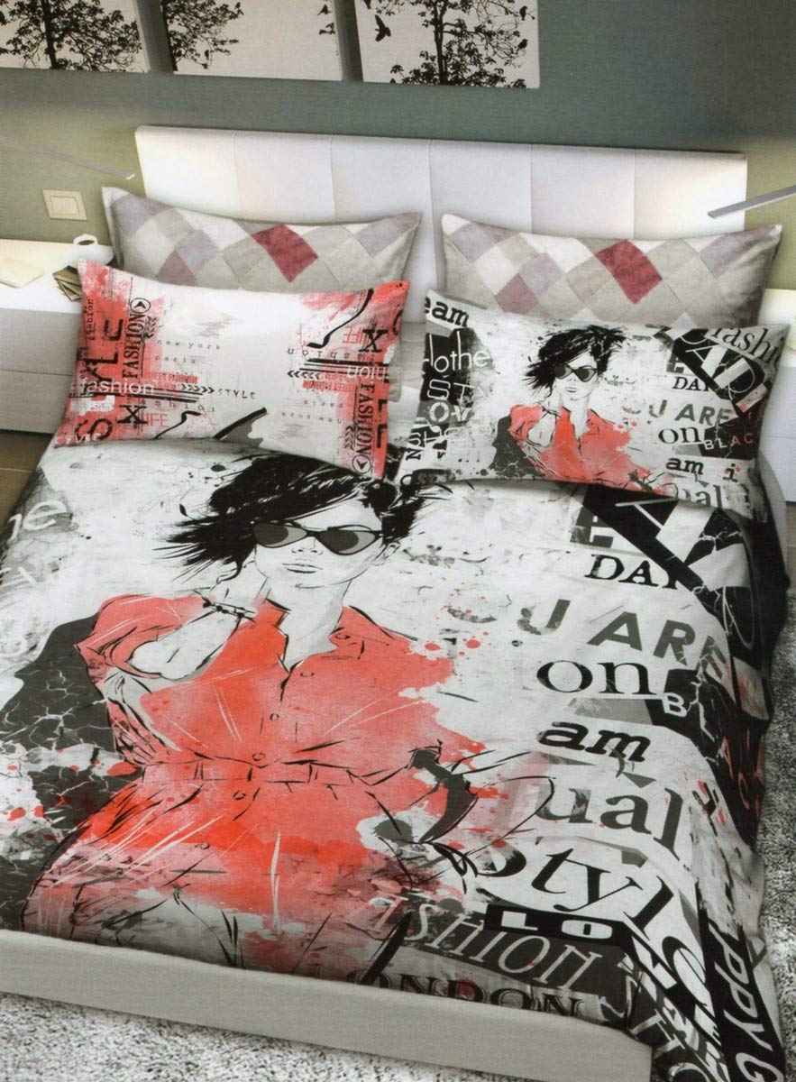 Housse de couette lit double mauro en coton doux pour des nuits enveloppantes