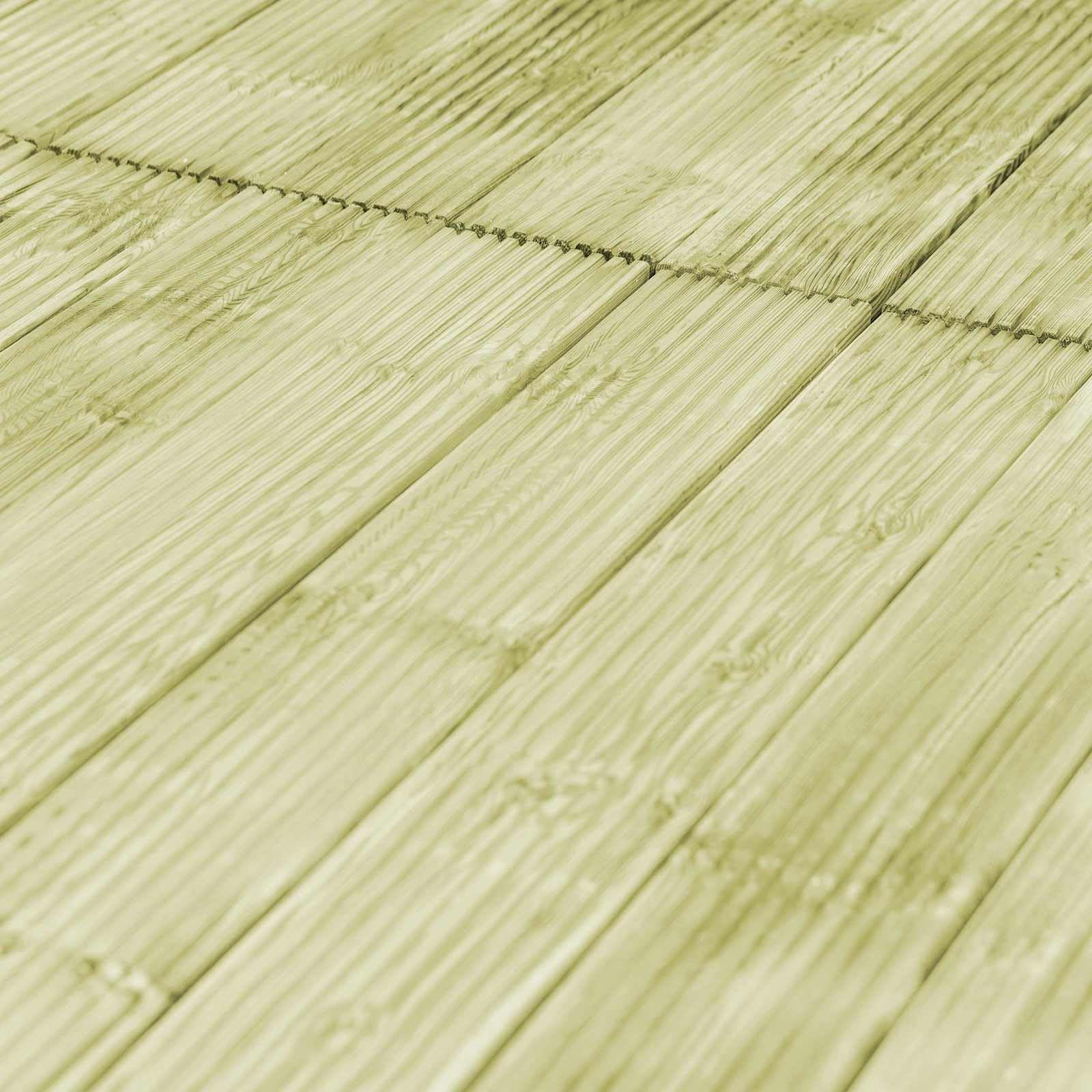 Terrassendiele Grün imprägniert Kiefernholz 8 Stück 100x14,5x2,5 cm wetterbeständig korrosionsbeständig für Garten Terrasse Pool rustikaler Look
