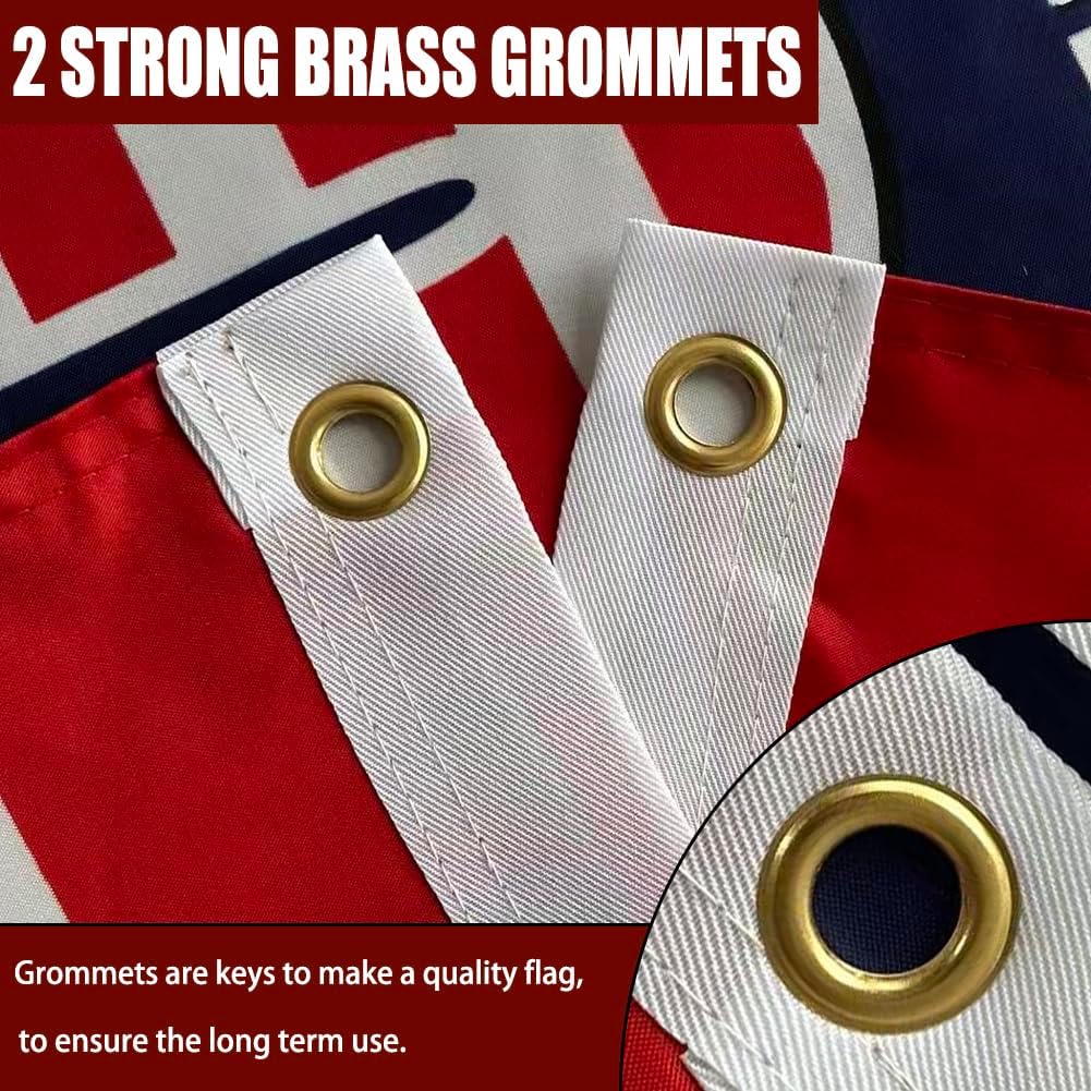 250 Years America Flag Double Sided 5x8 Outdoor-3 Ply Heavy Duty 1776-2026 250 Anniversary USA Commemorative Flag Celebrating 250 Years of Independence Banner with 2 Brass Grommets 4 Rows Stitched - Image 4