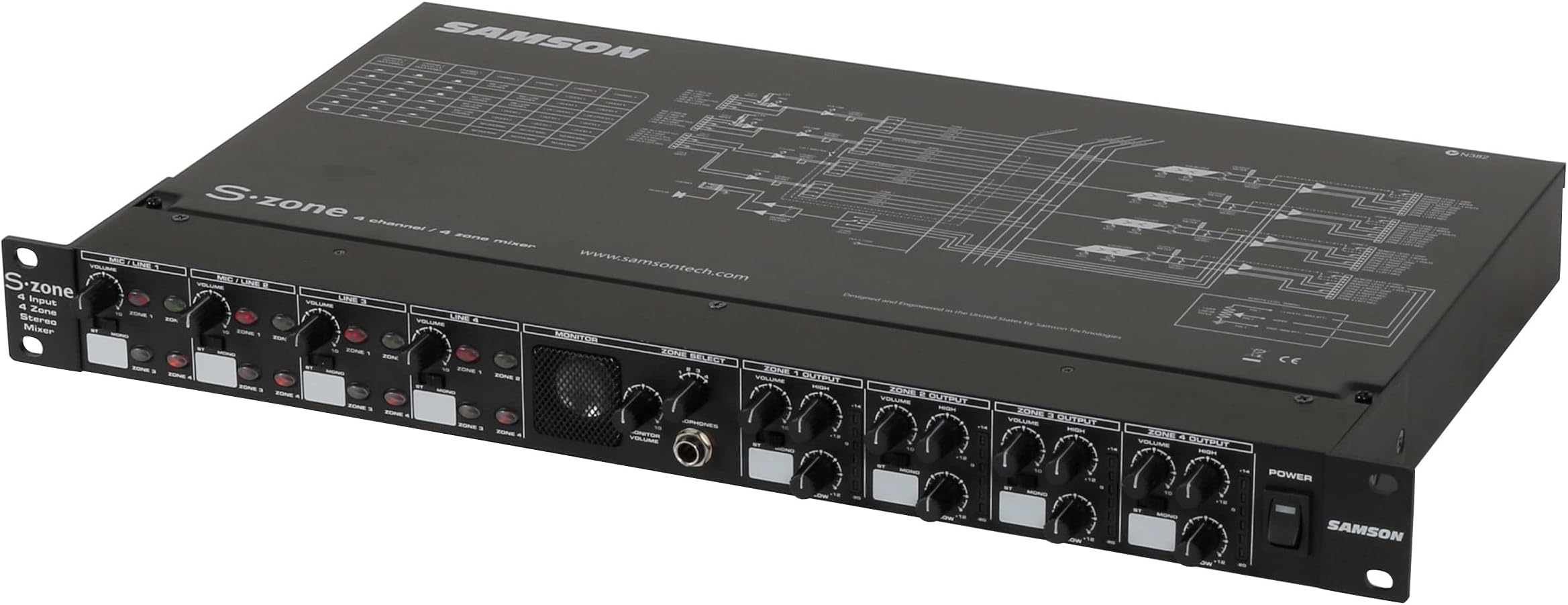 zone 4 zone stereo mixer
