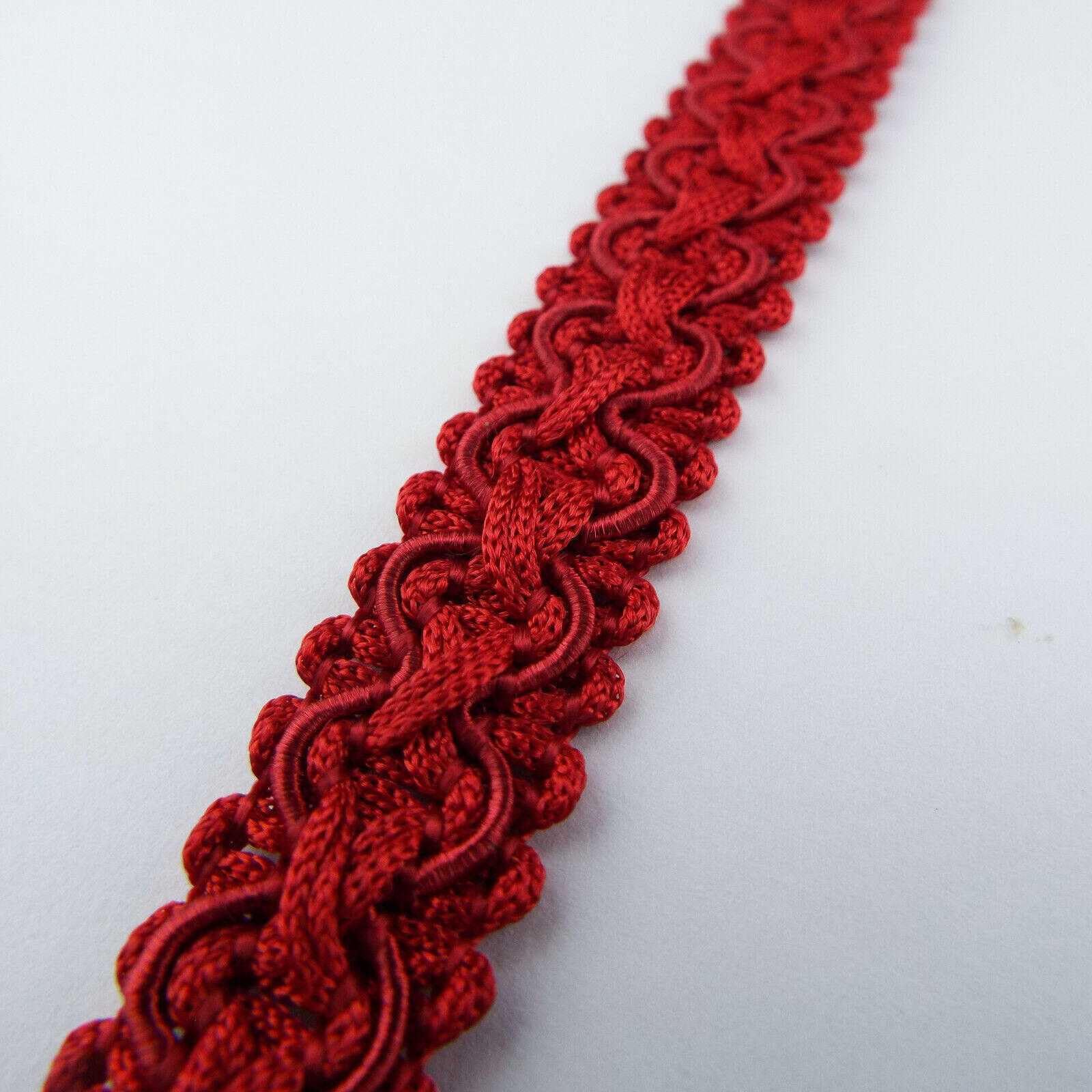 15mm Chain Gimp Braid Trim Upholstery Chair Costume 31 Color Buy 1 2 or 4m 196D, 008 Red, 1 Metres