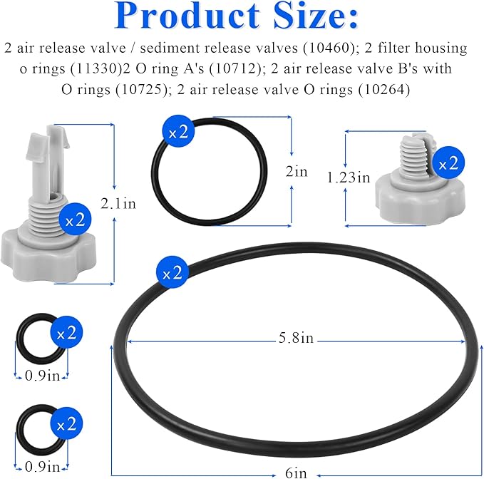 Repuestos para bomba de piscina Intex 25004 2500 GPH 5 piezas miniatura 2