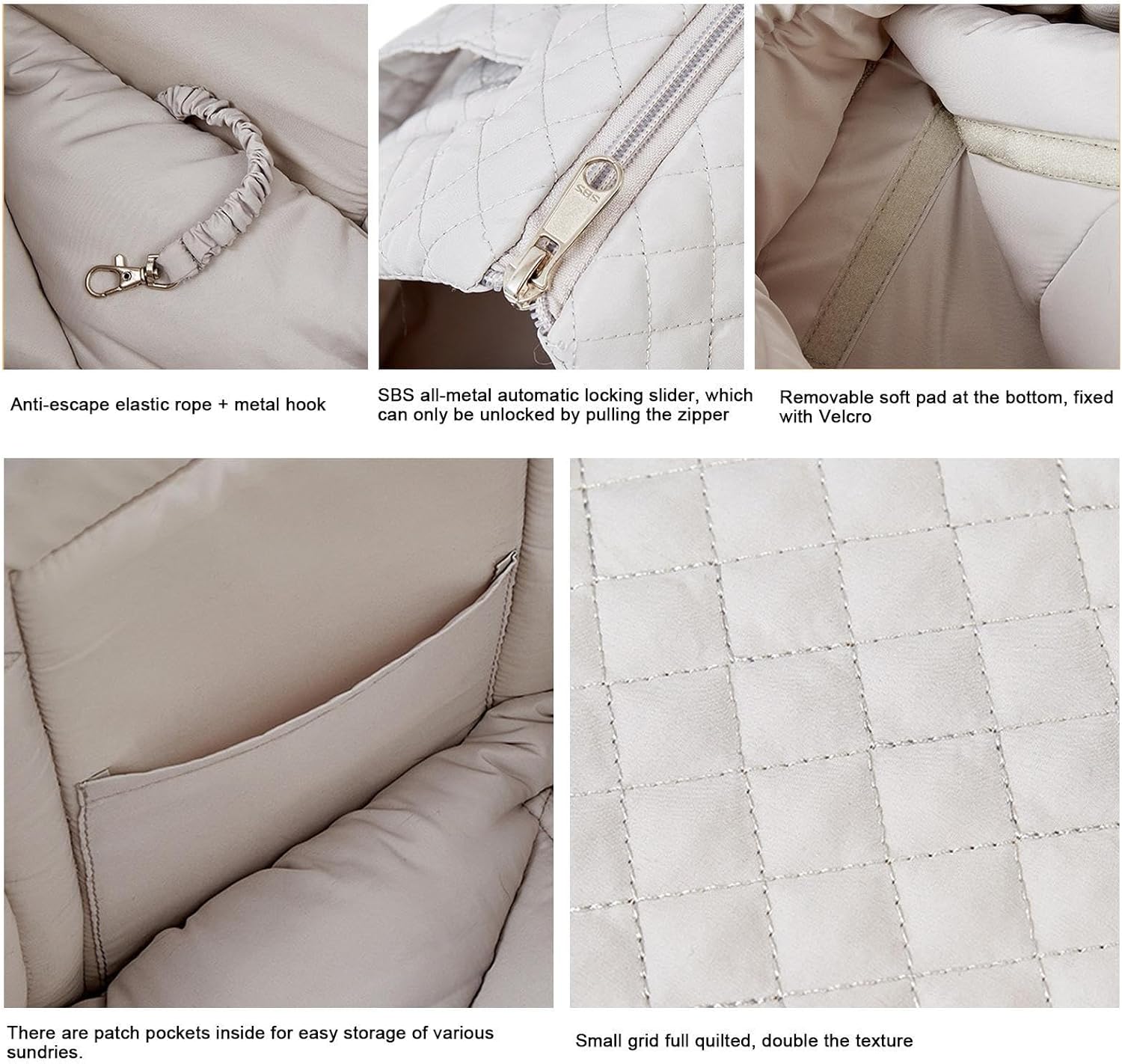 Dog Carrier Purse | Cotton Dog Carrier Bag Small Cat Purse | Winter Portable with Pocket for Dogs Puppies Cats