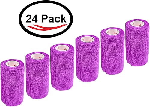 Miniatura 359 de Cinta adhesiva para veterinarios (negro) (paquete de 2) (4 pulgadas x 15 pies), autoadhesiva, adherente, cohesiva, flexible, autoadhesiva, rollo