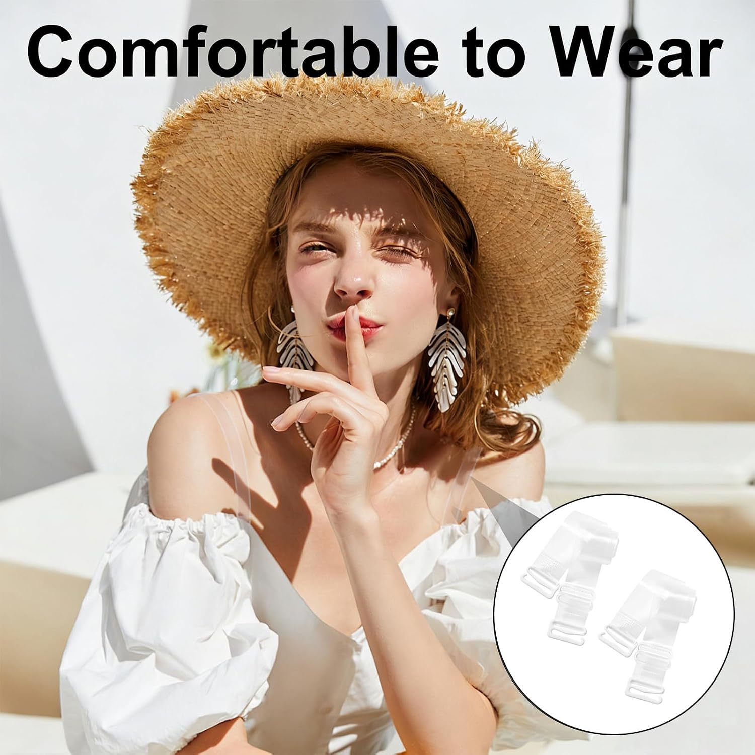 3 Pairs Adjustable Bra Strap | Replacement for Swimwear & Dresses, Elastic Straps with Hooks