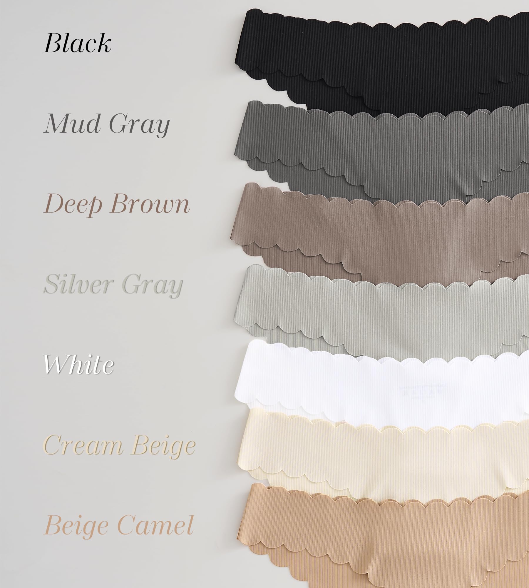 SHARICCA Tangas sin costuras para mujer, ropa interior suave, acanalada, invisible, borde ondulado, paquete múltiple