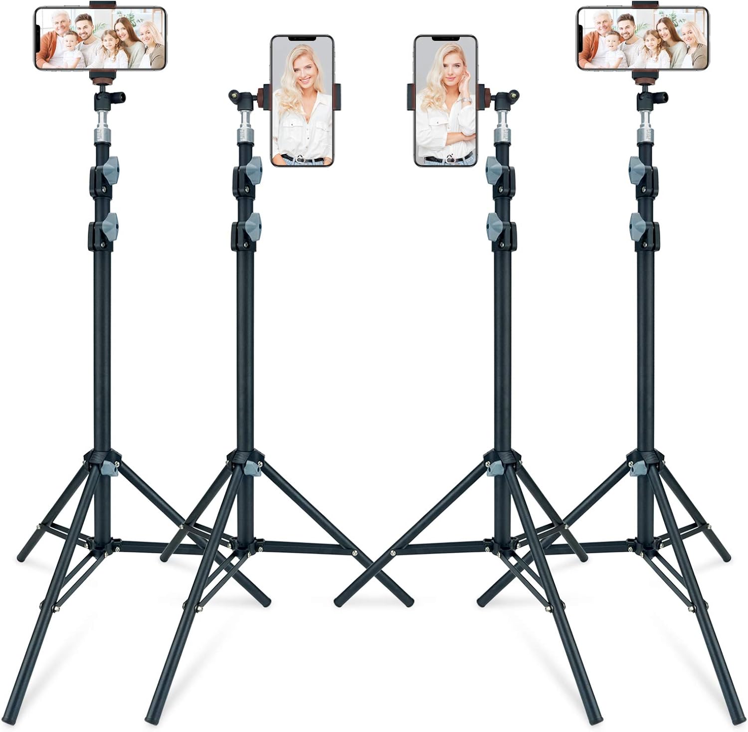 LINCO Lincostore Selfie Stick Family Video Call Business Multiplayer Conference Call, Cell Phone Stand for Apple & Androids Devices, C004B-4 Pack