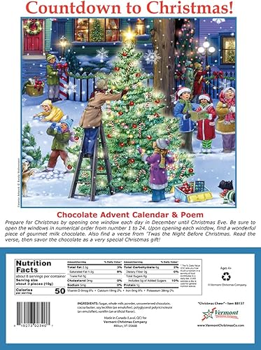 Miniatura 2 de Vermont Christmas Company Calendario de Adviento de chocolate navideño (cuenta regresiva para Navidad)