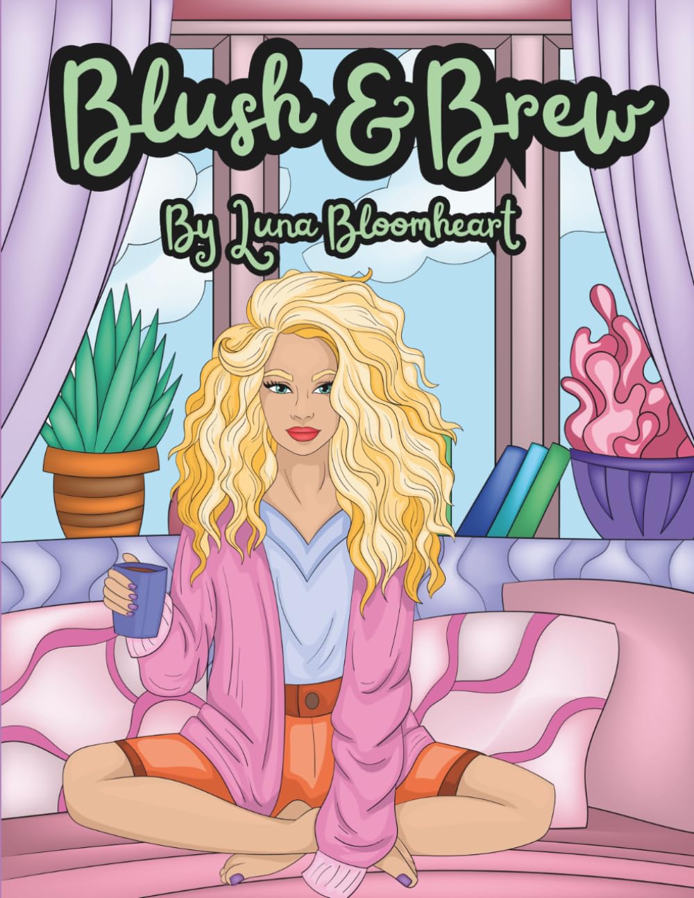 Blush and Brew - Relaxing Coffee Coloring Moments