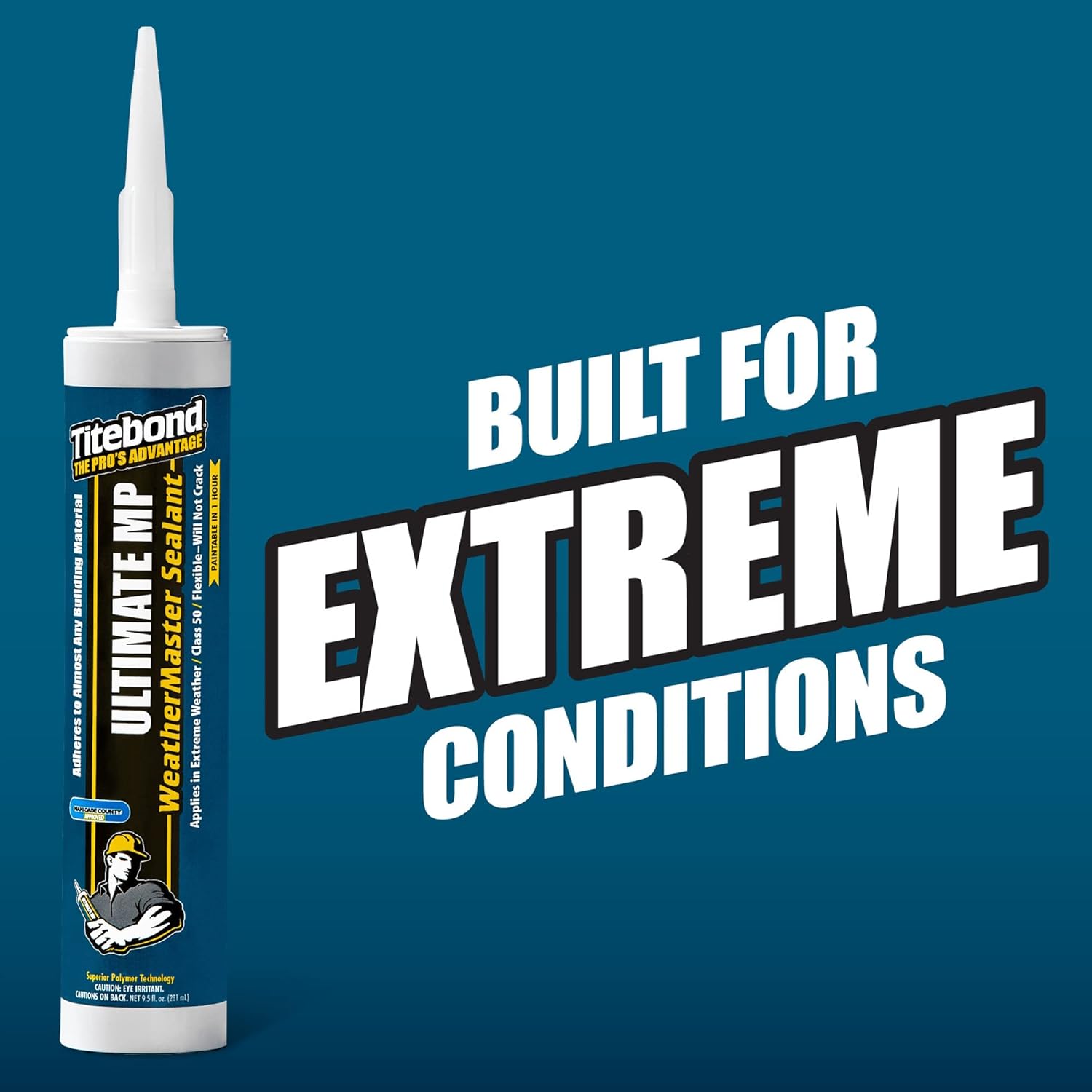Titebond WeatherMaster Ultimate MP All-Weather Hybrid Sealant, Red – Multipurpose Exterior Caulk, Flexible, UV-Resistant, Seals Wood, PVC, Metal, Glass – 71211, 20 Oz. Sausage Pack