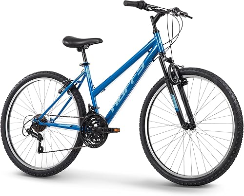 Huffy Stone Mountain Hardtail Mountain Bike for BoysGirlsMenWomen, 20"24"26" Sizes, 6 or 21 Speed Shimano Twist Shifting, Front or Dual Suspension,