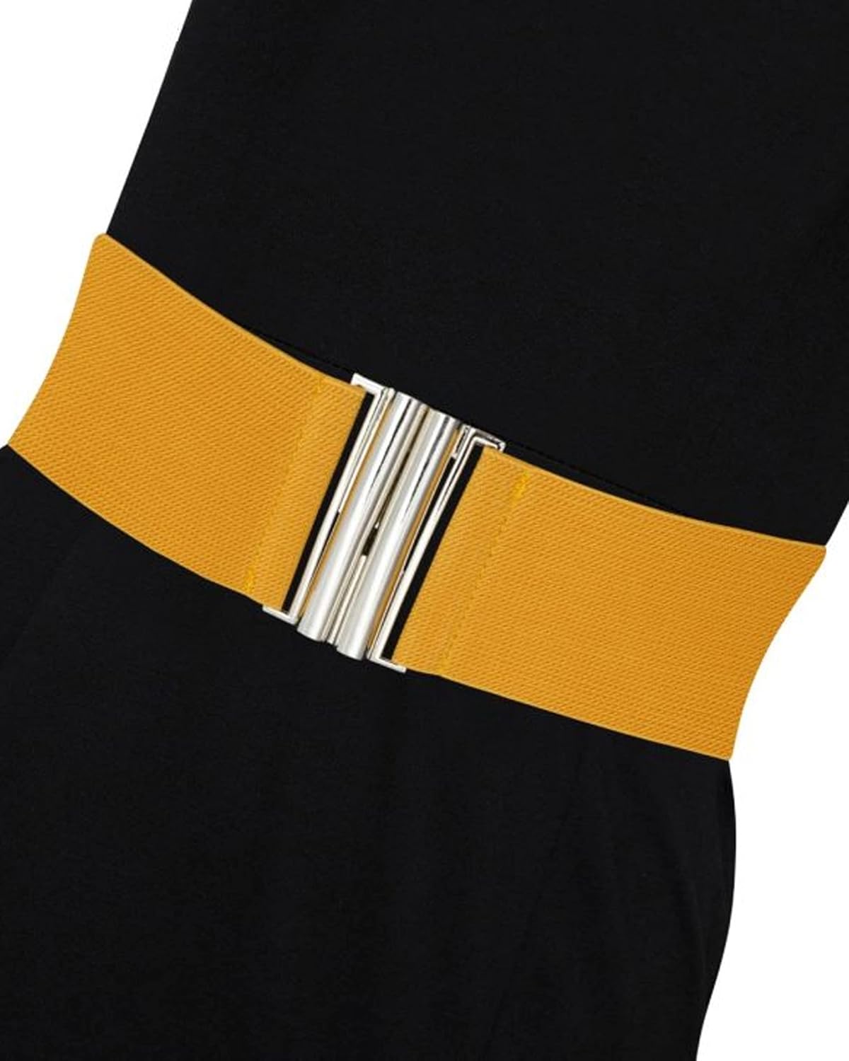 Ro Rox Florence Vintage Belt | Elasticated Belts For Women | Nurse Retro 50s Style Wide Belt With Silver or Gold Buckle