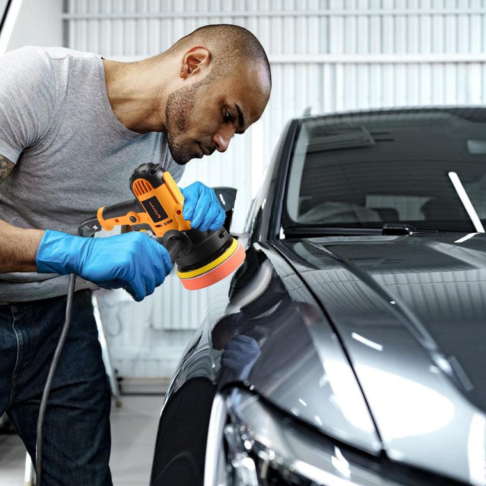 Lucidatrice a tampone, lucidatrice per auto Tampone per cera per auto 220 V | Smerigliatrici per riparazione carrozzeria, lucidatrice per maniglie, lucidatrice per auto, multiuso per auto