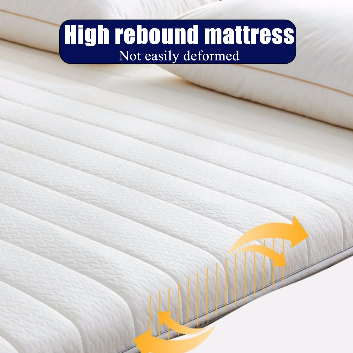 Coprimaterasso giapponese in memory foam, 4 cm/8 cm, traspirante, pieghevole, per il massimo comfort, 150 x 190 cm, ideale per casa, camper e viaggi