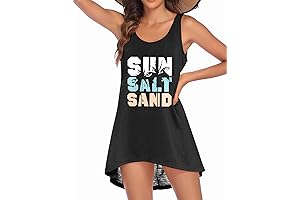 Women's Printed Sleeveless Beach Dress