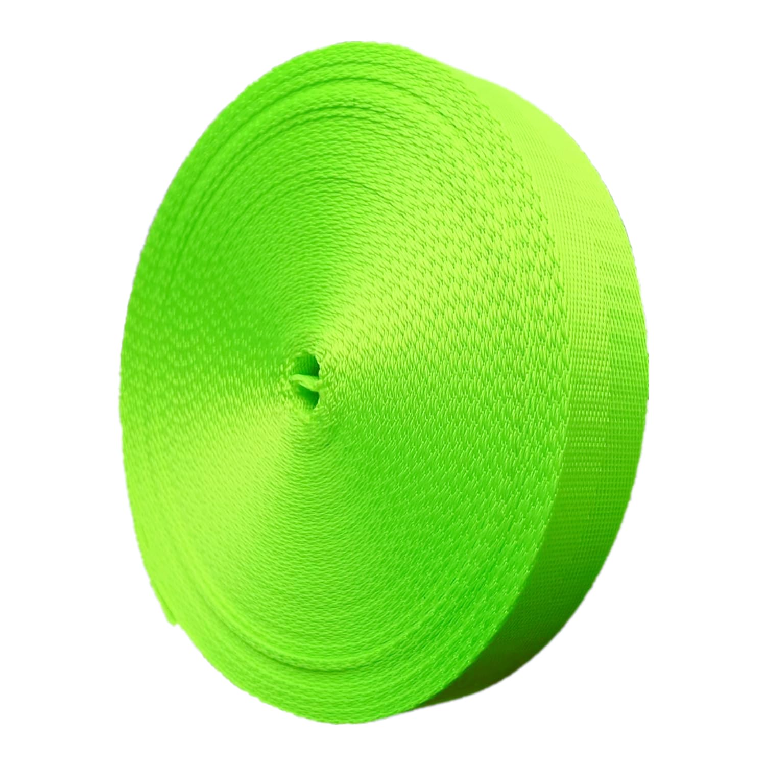 FGJsfhrDTU Webbing, Nylon 38mm Multicolor 5-50 Yards(Bright Green,20 yard)